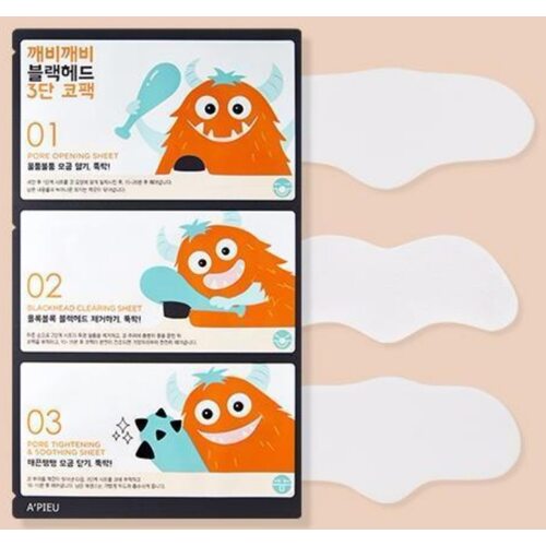 Apieu Goblin Blackhead 3-Step Nose Pack