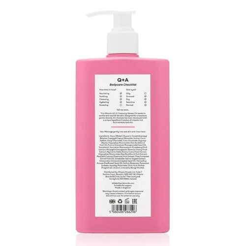 Q+A Vitamin A.C.E Cleansing Shower Oil