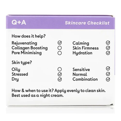 Q+A Chamomile Calming Night Cream