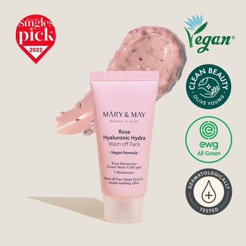 Mary&May Rose Hyaluronic Hydra Wash Off Pack