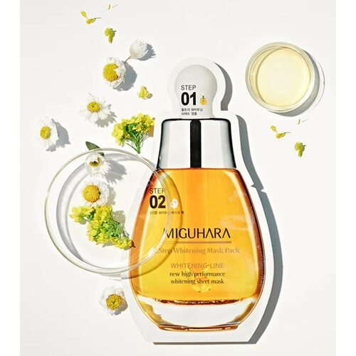 Miguhara 2step Whitening Mask Pack Origin