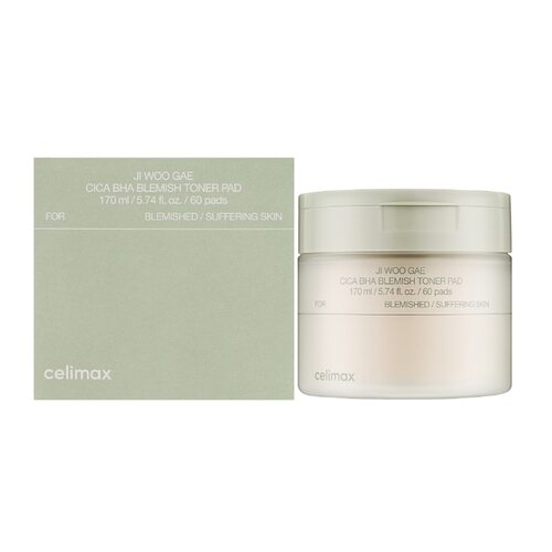 Celimax Ji Woo Gae Cica Bha Blemish Toner Pad (60pads)