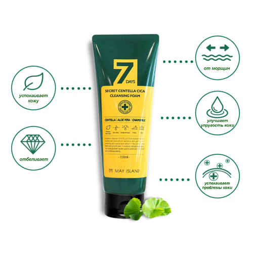 May Island 7Days Secret Centella Cica Cleansing Foam