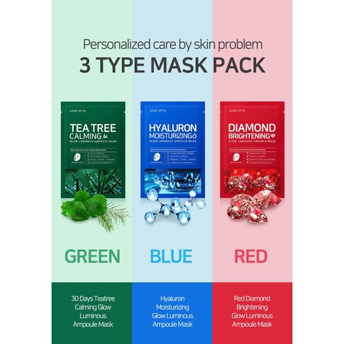 Some by mi Hyaluron Moisturizing Glow Luminous Ampoule Mask