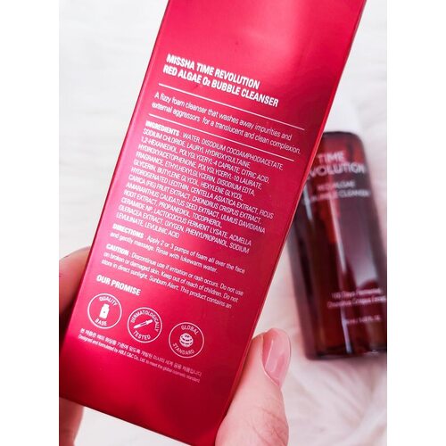 Missha Time Revolution Red Algae O2 Bubble Cleanser