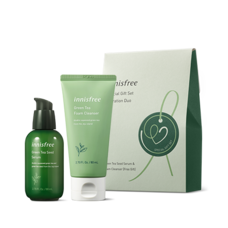 Innisfree Green Tea Special Gift Set Hydration Duo  ( Innisfree Green Tea Serum + Foam Cleanser)